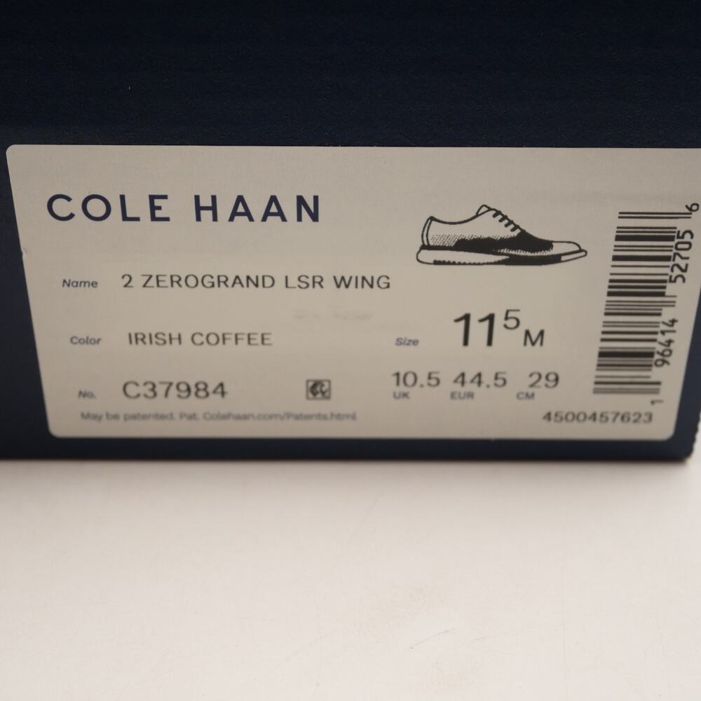 NEW Cole Haan Men's 11.5 Zerogrand Laser Wingtip Irish Coffee Brown - Picture 6 of 6